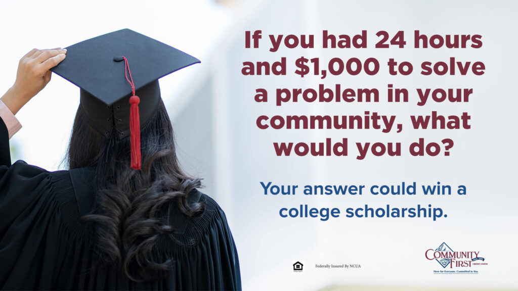 college scholarships promo with graduate